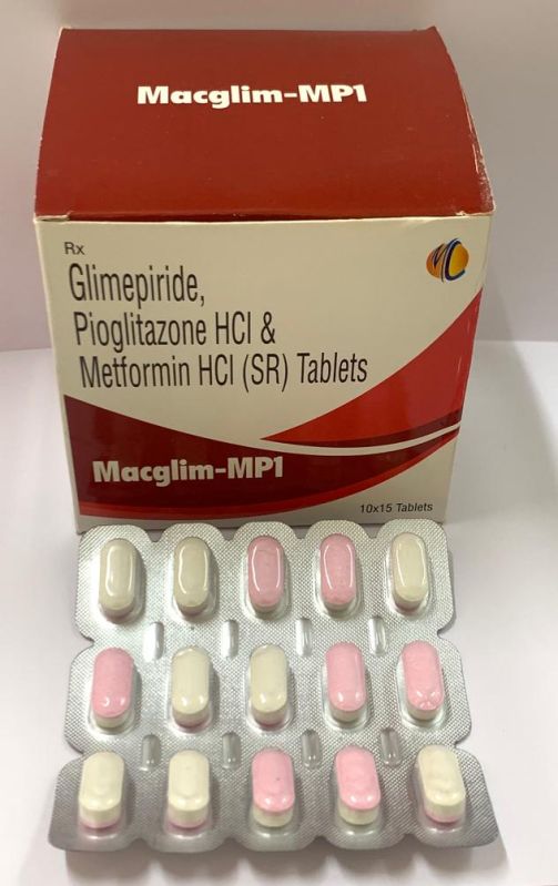 GLIMEPIRIDE 1MG+METFORMIN HCL (SR) 500MG+PIOGLITAZONE HCL 15MG