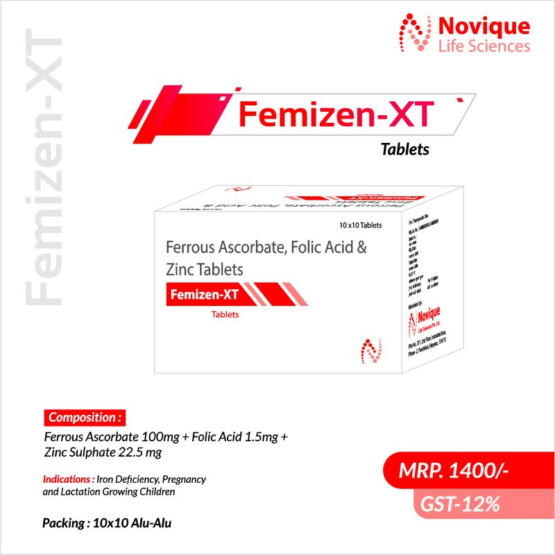 Ferrous Ascorbate Folic Acid Zinc Sulfate Tablets