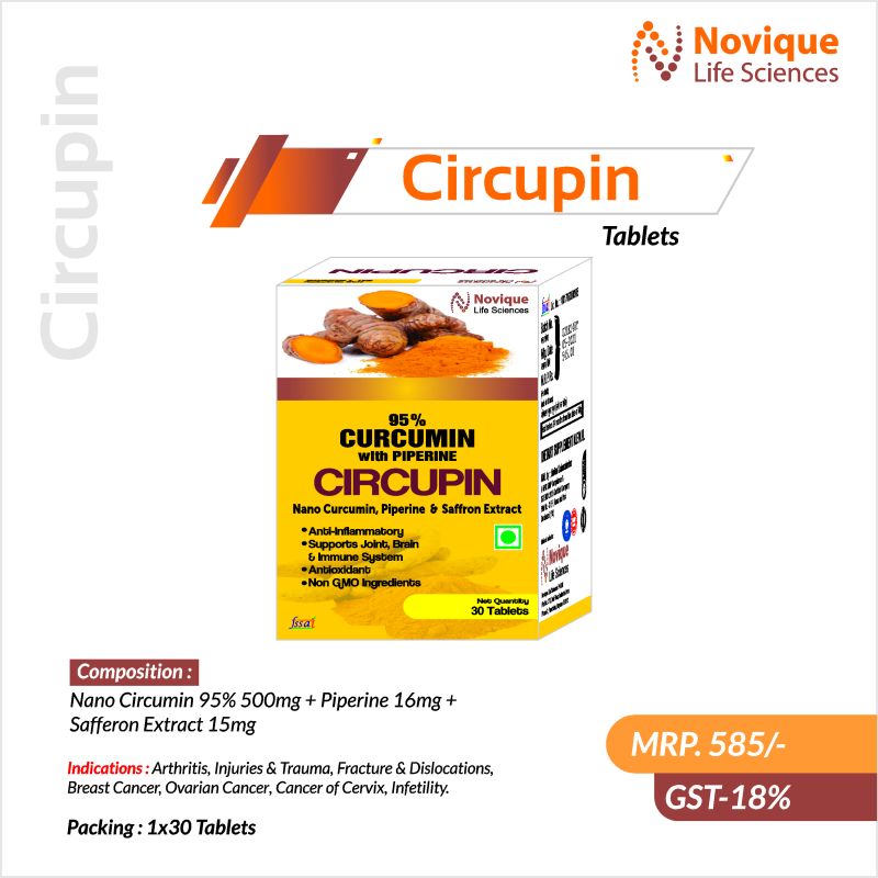 Nano Circumin 95% -500mg + Piperine 16mg Saffron Extract 15mg