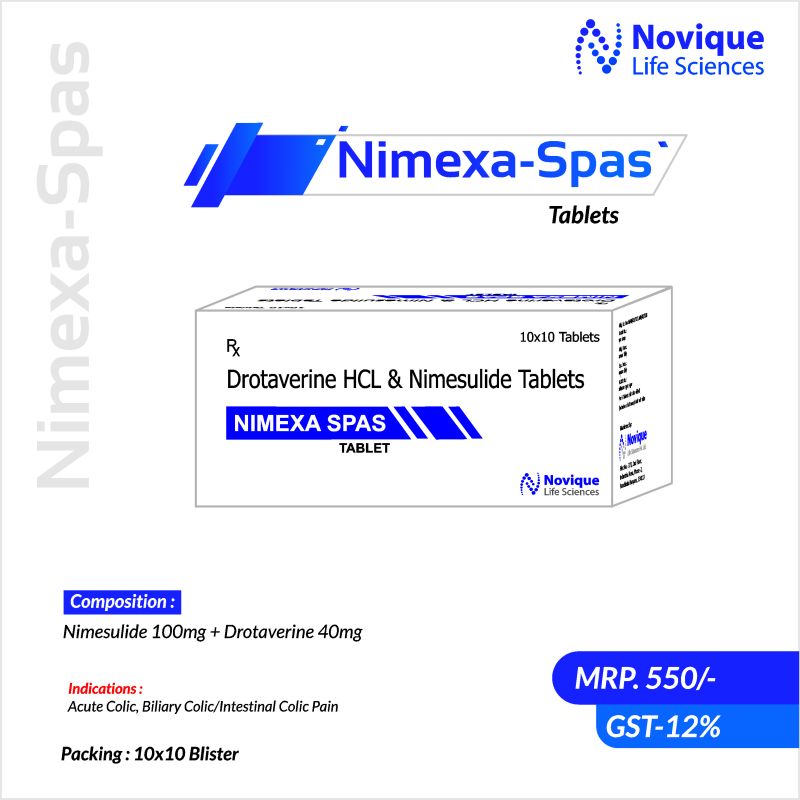 Nimesulide 100 Mg + Drotaaverine 40mg Tablets