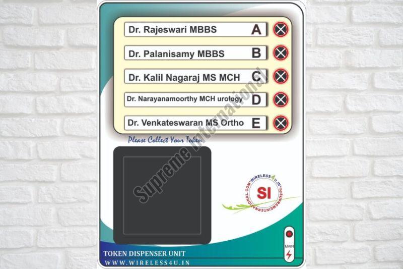 Supreme Token Dispenser - For 4 OPD\'s