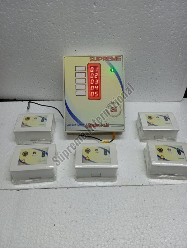 Wireless Peon Call Bell System For 6 User