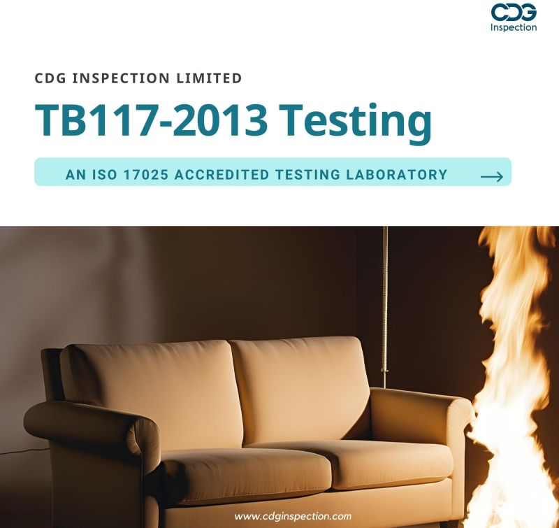 TB117-2013 Testing (upholstered Furniture Flammability Test)