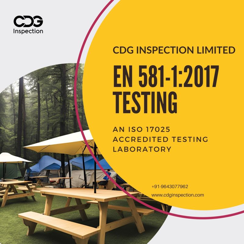 En 581-1:2017 Testing (seating and Tables For Camping)