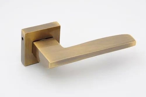 L Shape Brass Golden Door Handle