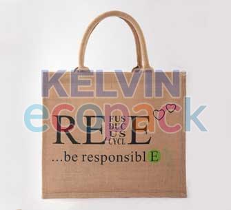 14 X 14 X 5 Inch Jute Shopping Bag