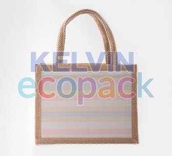 8 X  6 X 4 Inch Jute Lunch Bag