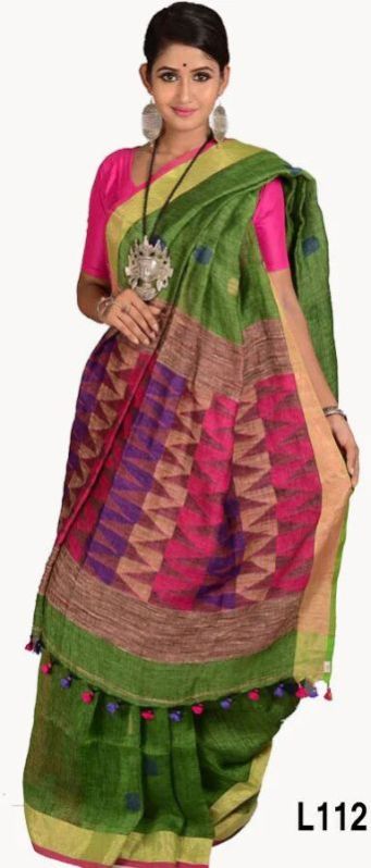 Festival Linen Handloom Saree