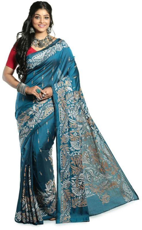 Glamorous Kantha Stitch Partywear Saree