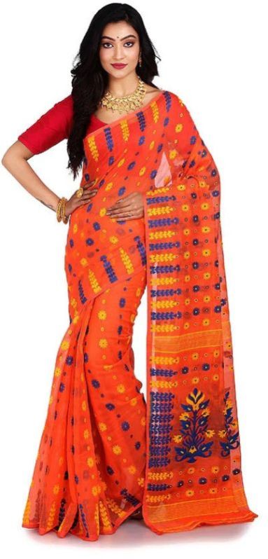 Resham Cotton Dhakai Jamdani Saree