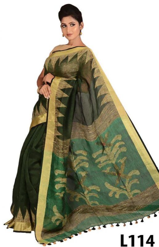 Stylist Festiv Linen Handloom Saree