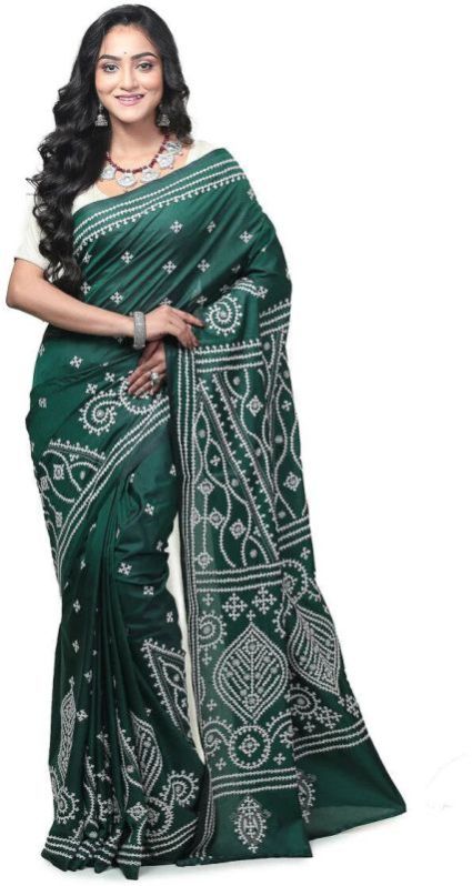 Stylist Hand Thread Gujrati Work Saree