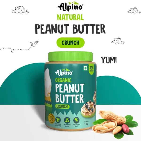 Alpino Organic Natural Peanut Butter Crunch