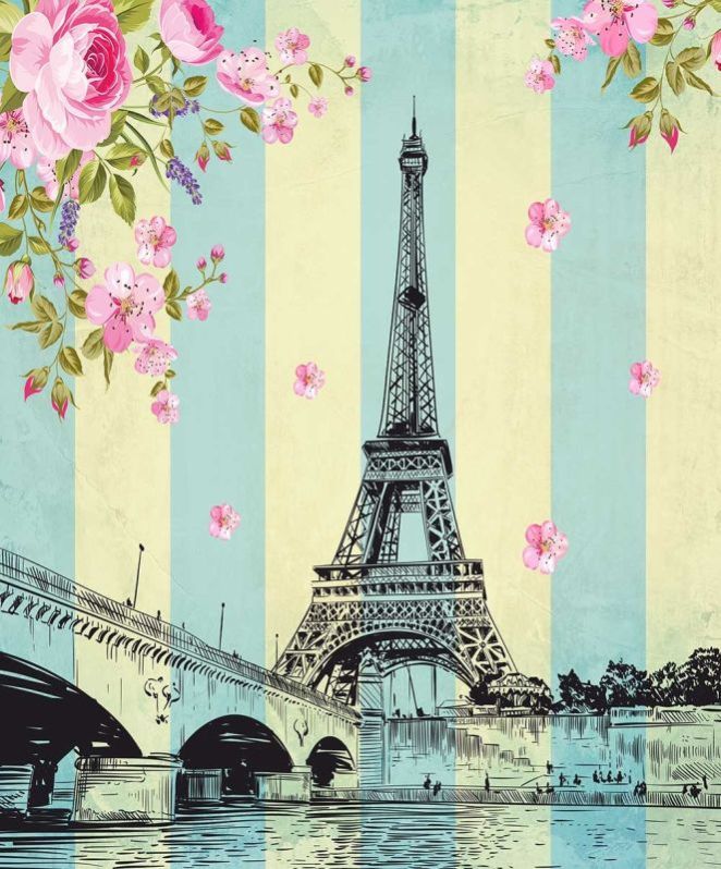 Bohemian A-Day-in-Paris Wallpaper
