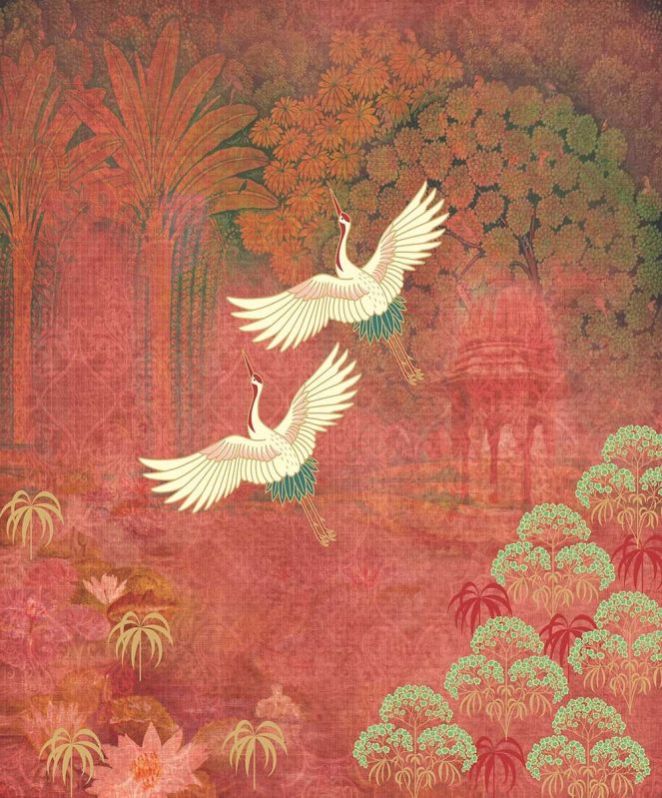 Bohemian Crimson-in-the-Skies Wallpaper