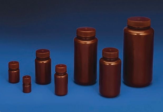 Wide Mouth  Amber Reagent Bottle