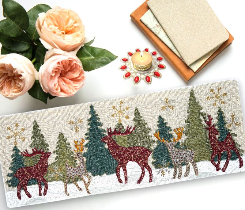 Handmade Beaded Table Runner