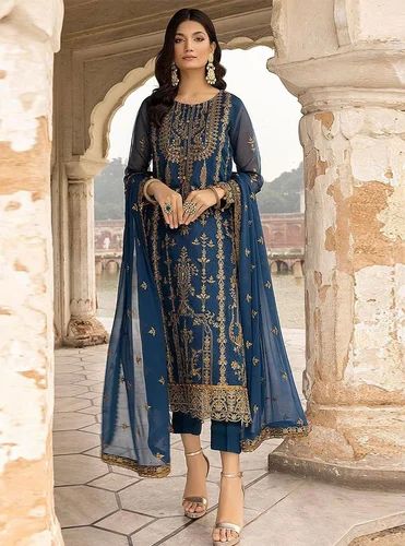 A-line Georgette Designer Suit