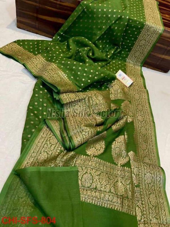 Banarasi Semi Georgette Soft Silk Saree With Matar Booti