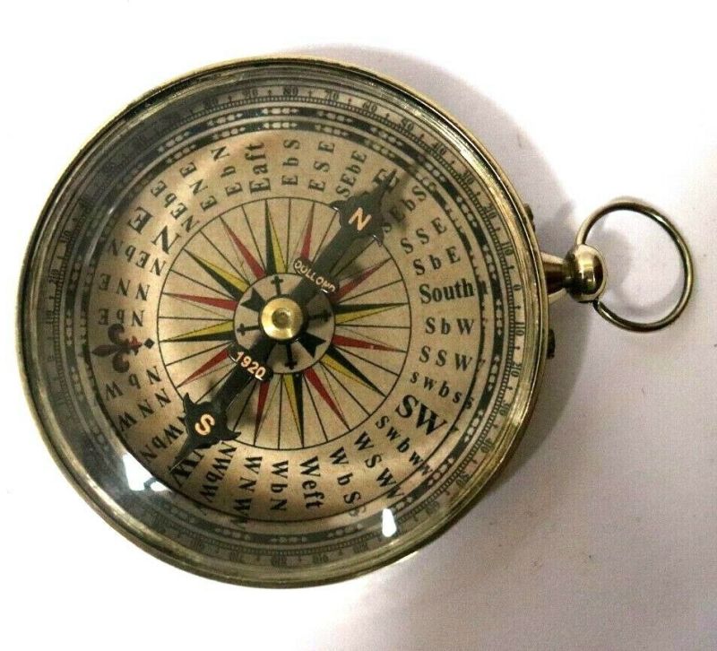 Cut Lens Magnetic Brass Compass