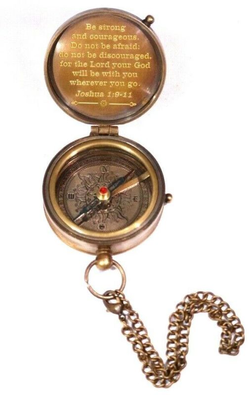 Decorative Christian Style Brass Compass