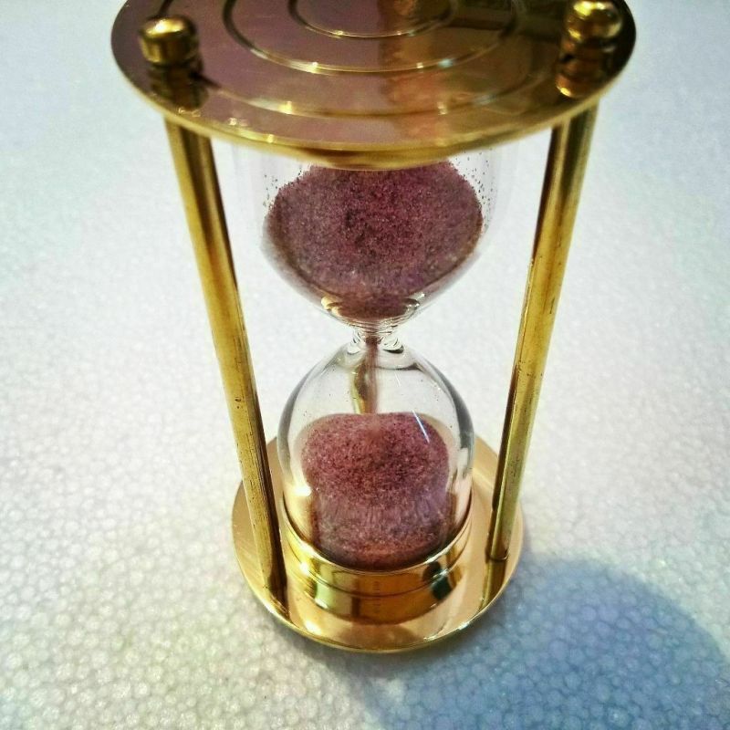 Decorative Collectible Vintage Brass Sand Timer