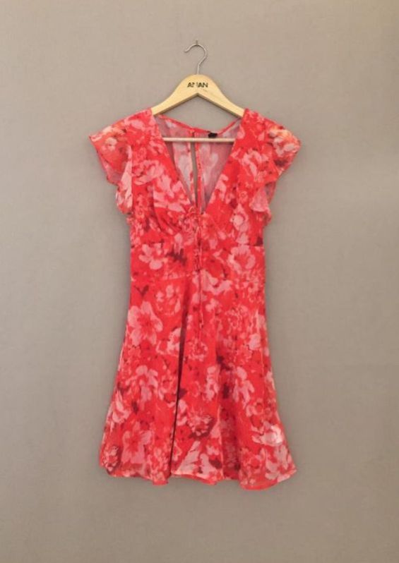 Short Lace Up Beach Dress