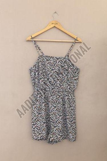 Beach Wear Printed Short Jumpsuit