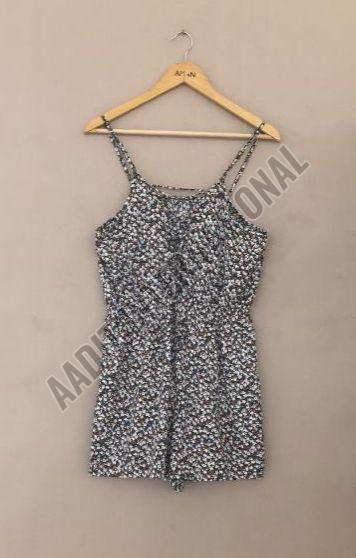 Beach Wear Printed Short Jumpsuit