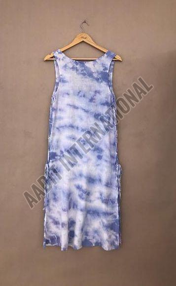 Blue and White Beach Tie Dye Dress