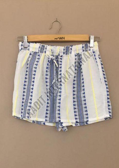 Ladies Cotton Printed Beach Wear Shorts