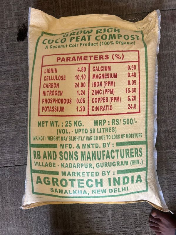 Cocopeat Powder 25 Kg Bag