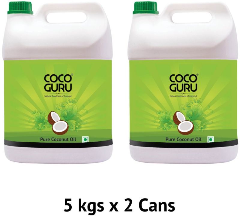 Cocoguru High Grade Coconut Oil In Jerry Can 5 Kgs - 10 Kgs Box