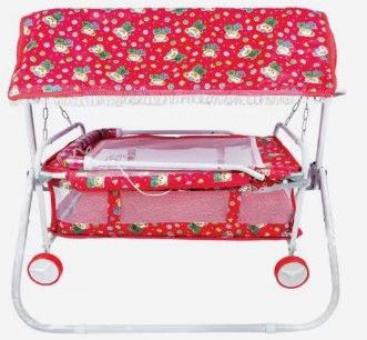 Swing N Fly B-S17 Red Printed Baby Cradle