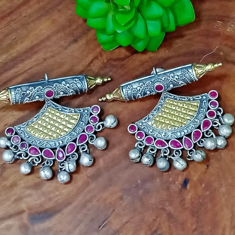 Oxidized Silver Earrings