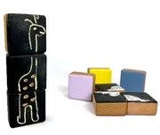 Chalk Board Block Kids Toys 9 Pcs