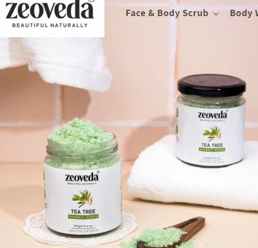 Tea Tree Scrub With Sea Salt For Exfoliation (150GM)