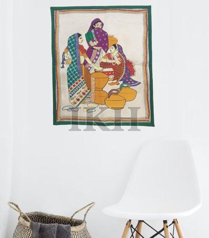 Handmade Nakshi Kantha Vintage Wall Hanging