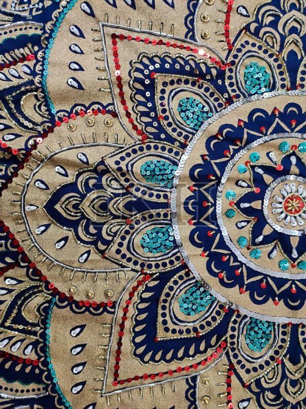 Handmade Beaded Mandala Tapestry Wall Hanging