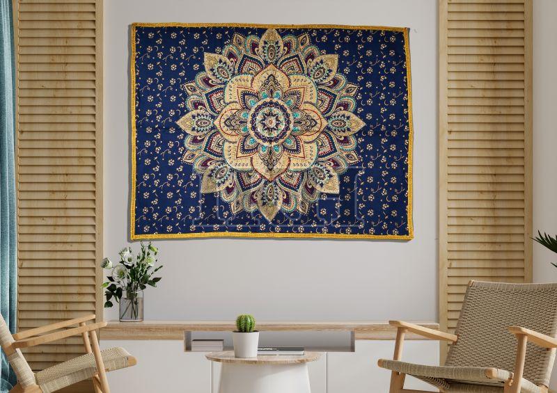 Handmade Beaded Mandala Tapestry Wall Hanging