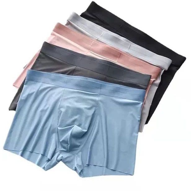 Mens Ultra Soft Nylon Ice Silk Boxer Briefs