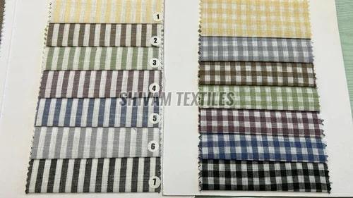 Linen Check Shirting Fabric