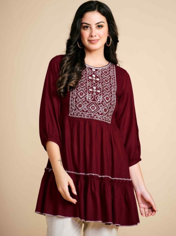 9star Fashion Rayon Short Kurti
