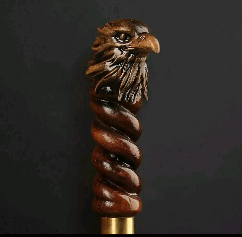 Wooden Eagle Head Walking Stick