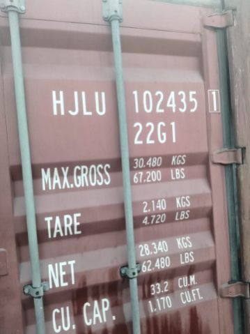 20 Ft Hc Food Grade Empty Container