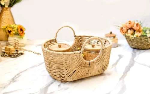 Jute Half Moon Basket