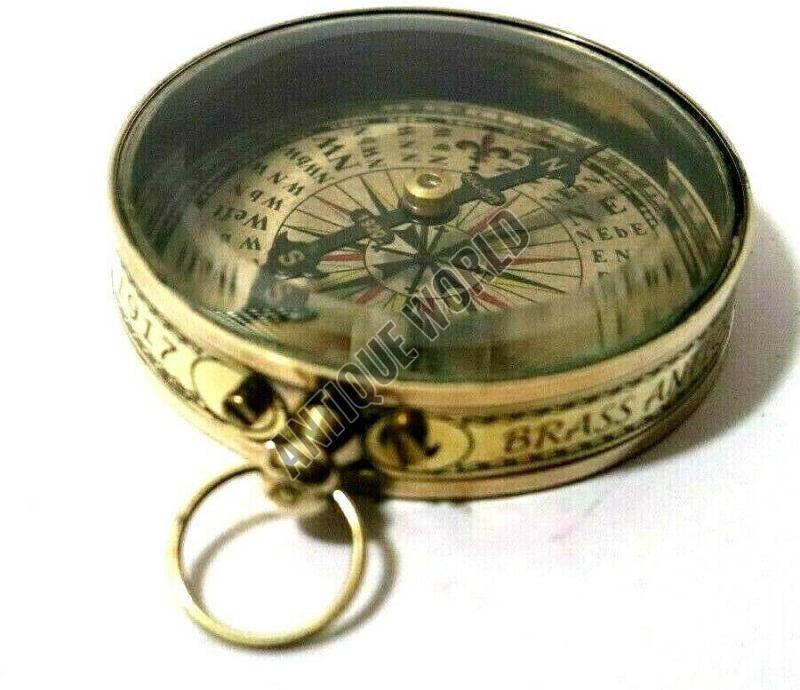 Cut Lens Magnetic Brass Compass