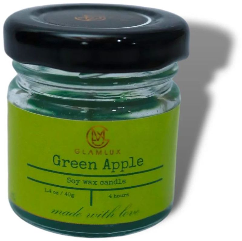 Glamlux Green Apple Scented Soy Wax Candle Set Of 4