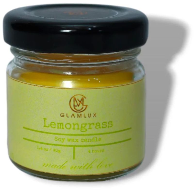 Glamlux Lemongrass Scented Soy Wax Candle Set Of 4