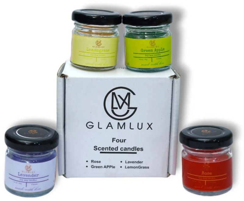 Glamlux Scented Soy Wax Candle Set Of 4